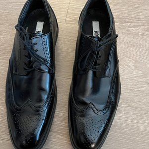 never used black shiny oxfords by Joseph A